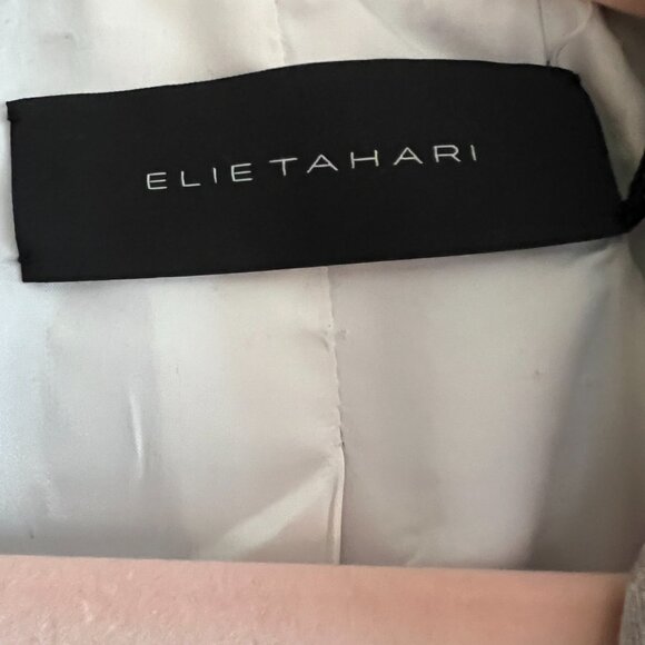 Ellie Tahari Gray Georgiana Jacket Size 10 Putty Multi Colored Grays - Picture 3 of 9